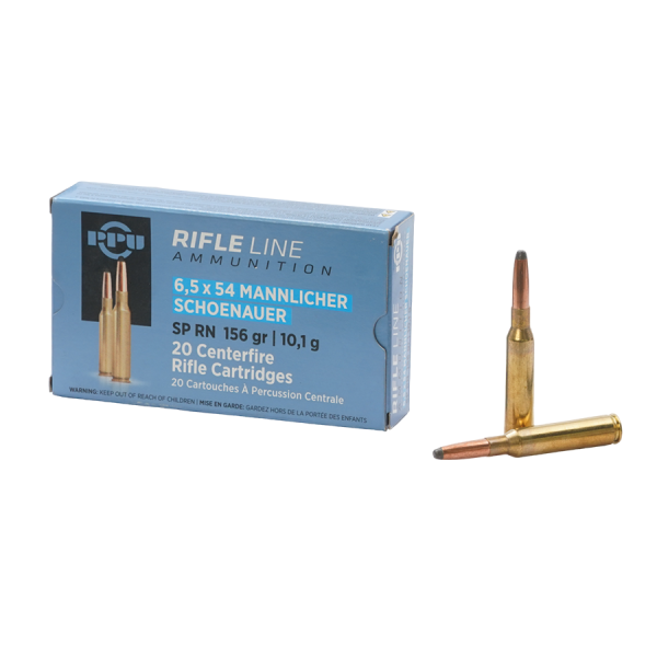 6,5x54 BORE RIFLE Cartridges MANNLICHER SCHOENAUER PPU